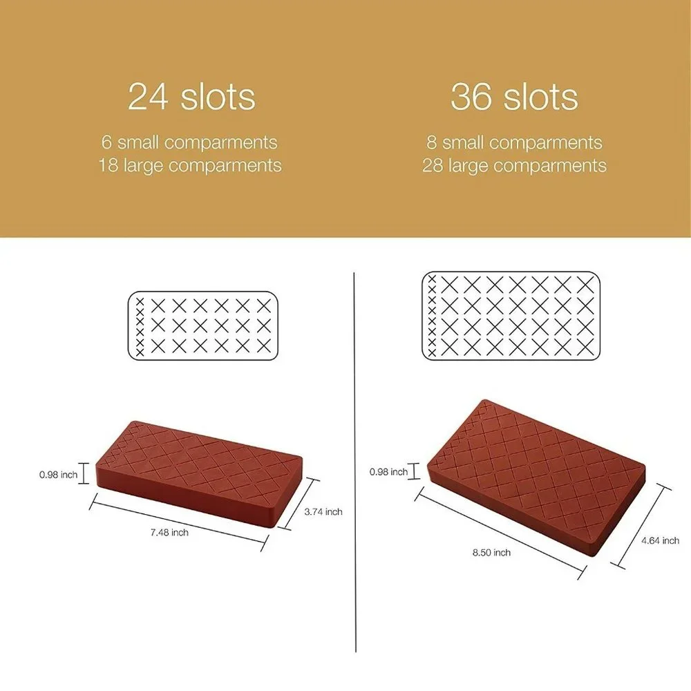 Silicone Lipstick Holder Makeup Organizer for Makeup Brushes Lipstick 36 Slots